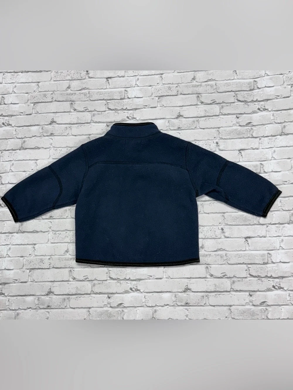 Polo Ralph Lauren Baby Boys Fleece Jacket 12M Navy Red Full Zip Pony Fall Winter